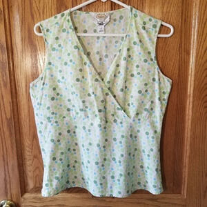 TALBOTS Polka Dot Sleeveless Top